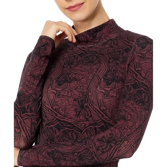 Ted Baker Elonar High Neck Printed Dress Purple Paisley 4UK 10US & SLIP (M) - Picture 6 of 15